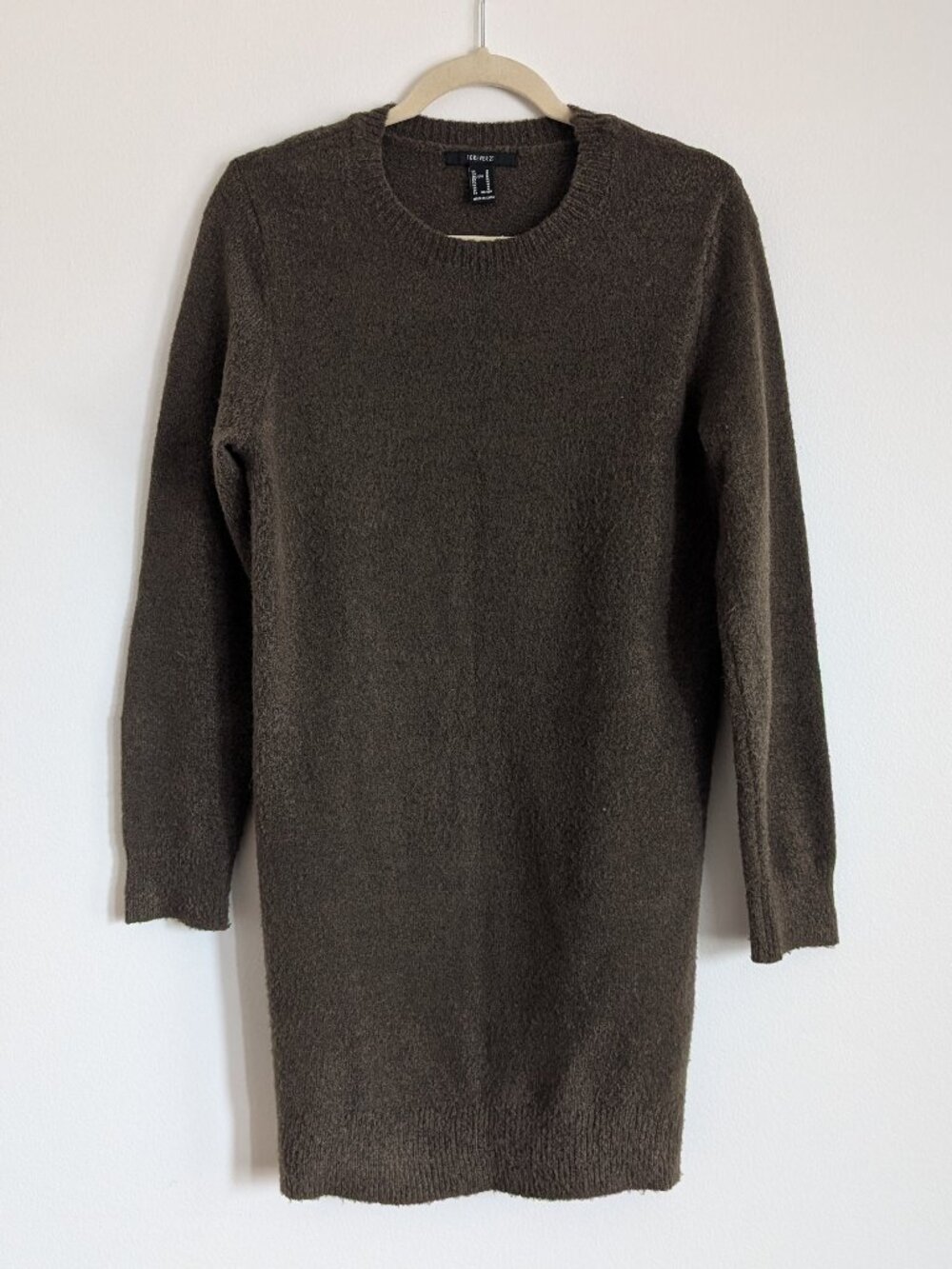 Olive green sweater dress